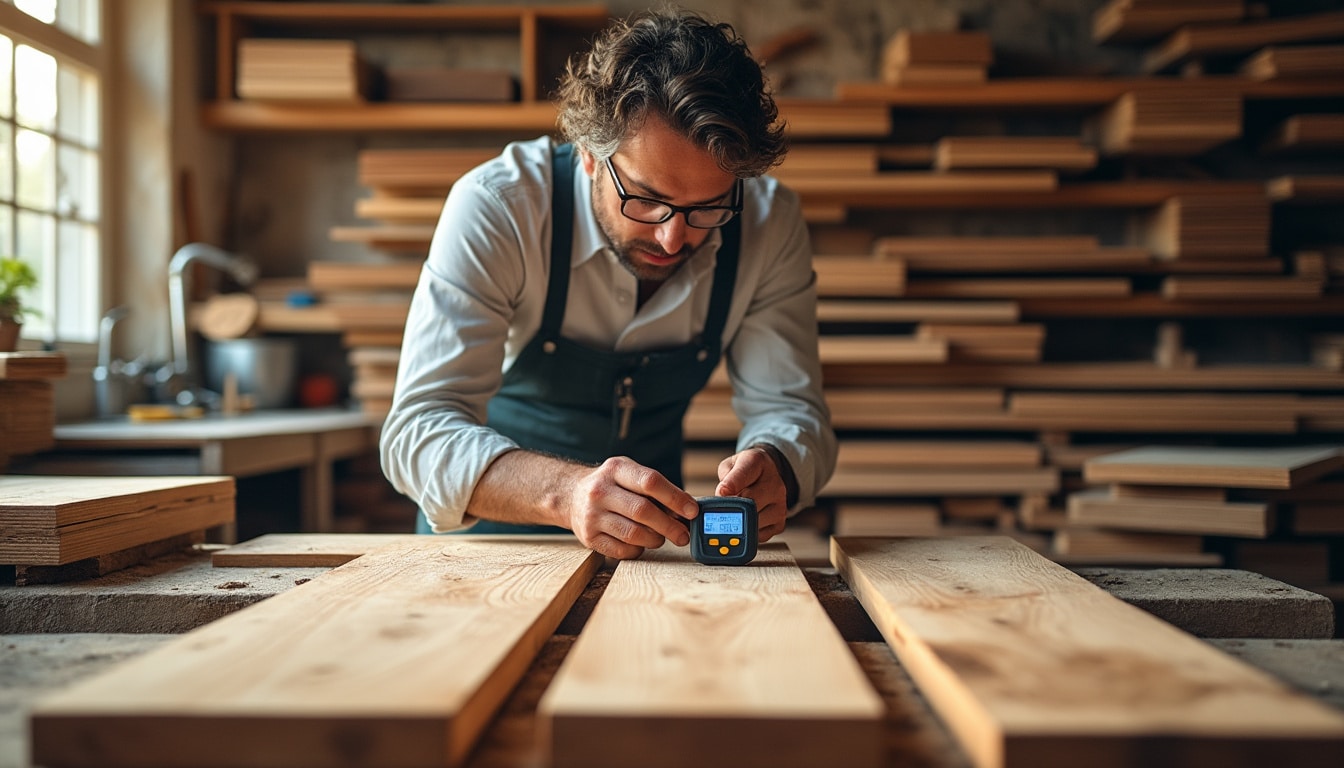 Illustration: Définition et enjeux du temps de séchage du bois en menuiserie