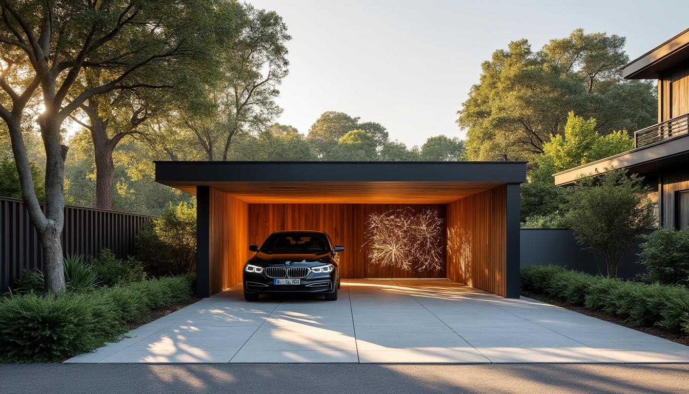 Illustration - Carport moderne : une solution fonctionnelle et design pour abriter vos véhicules