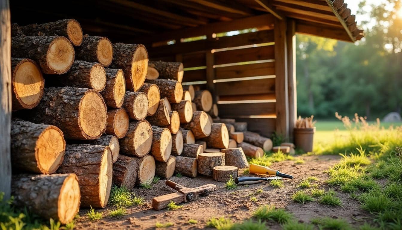 Séchage du bois à l'air libre : méthodes naturelles et conseils pratiques