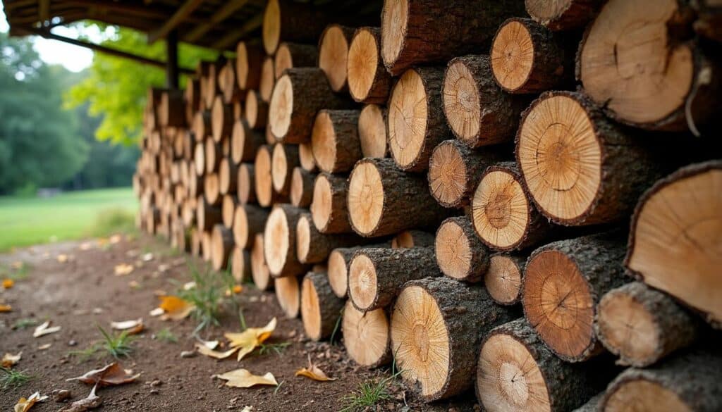 Temps de séchage du bois de chauffage : guide pour un bois bien sec