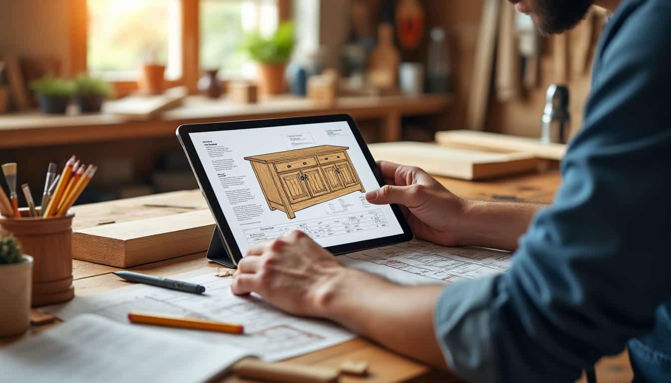 Illustration: Qu’est-ce qu’un plan détaillé pour fabriquer un meuble en bois au format PDF ?