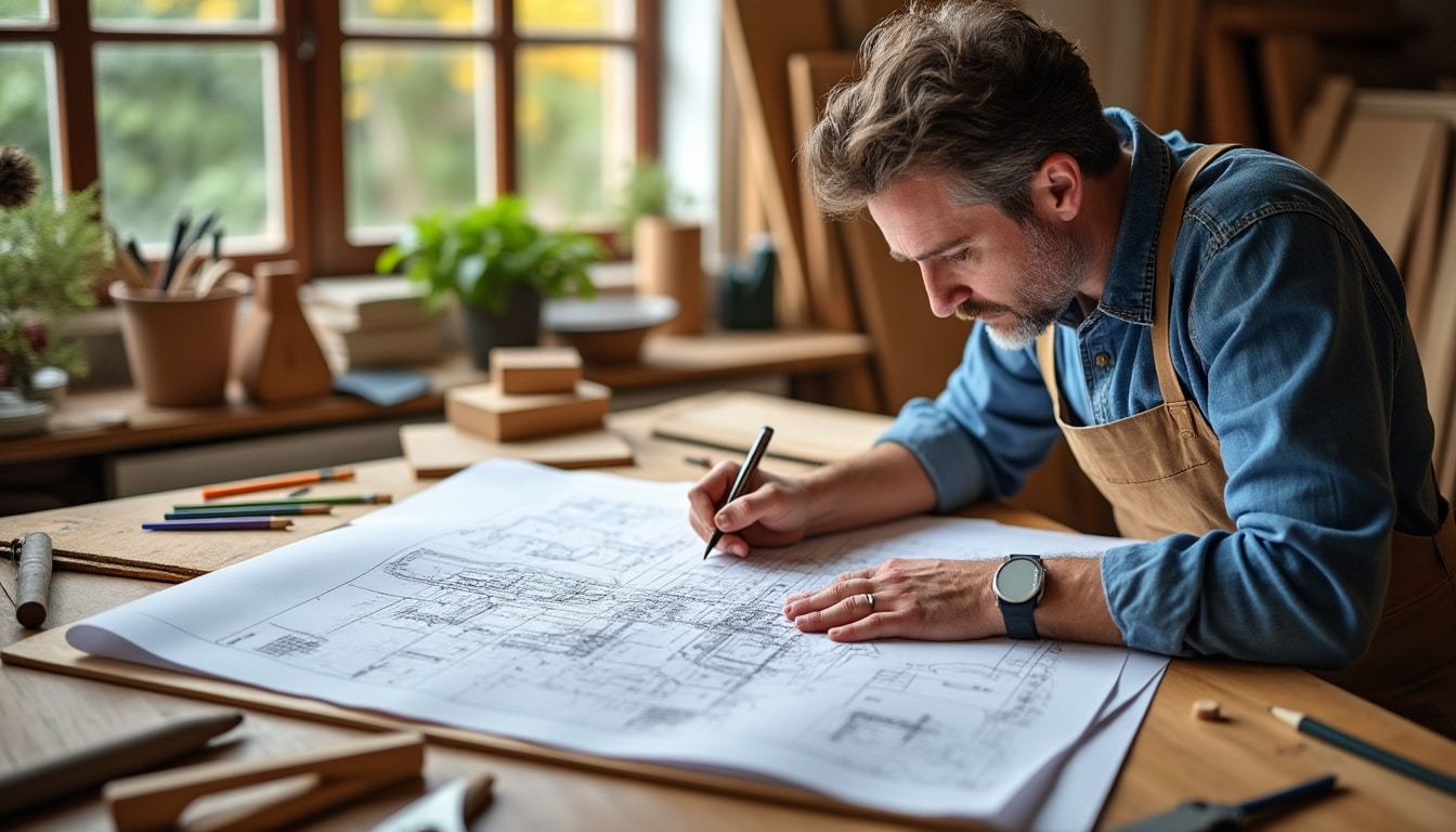 Illustration: Comprendre l’essentiel d’un plan dans la menuiserie