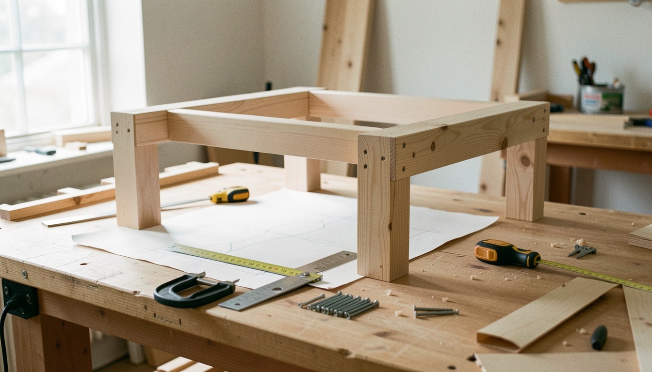Plan d’établi en bois : dimensions, montage et stabilité