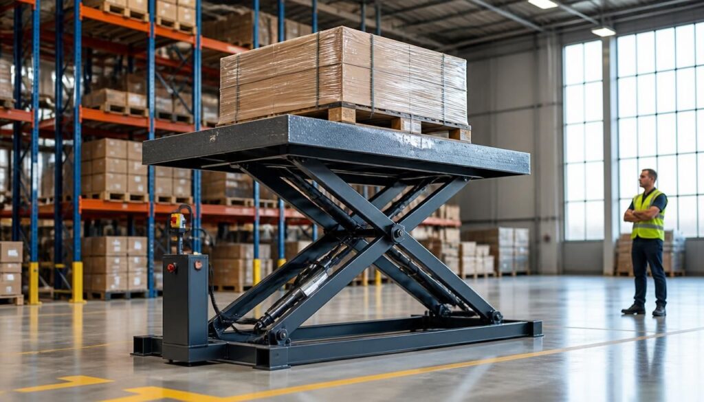 Image mise en avant pour Tables élévatrices pour entrepôts et espaces industriels