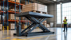 Image mise en avant pour Tables élévatrices pour entrepôts et espaces industriels